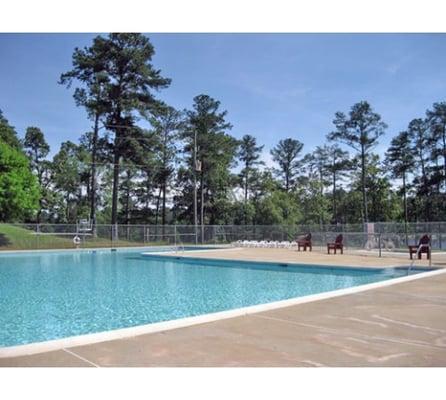 State park swimming pool is open for swimming during summer.