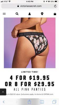 As you can clearly see it say 4 for $19.95!! In Store and online!!