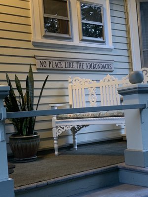 Side door entrance.  In early years, horse carriages unloaded guests here