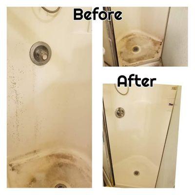 Before after shower deep clean