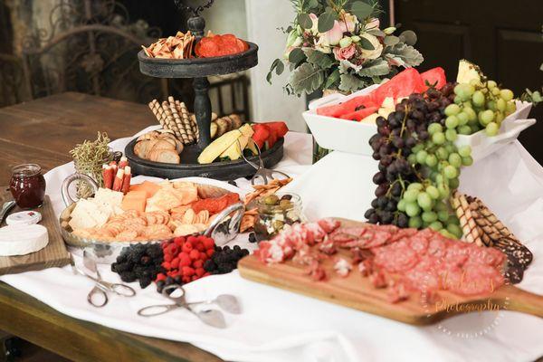 Our charcuterie picking tables are always an eye catcher and are as tasty as they look.