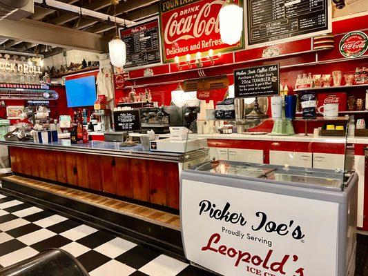 Picker Joe's Coffee & Vintage Soda Shop - located inside Picker Joe's!