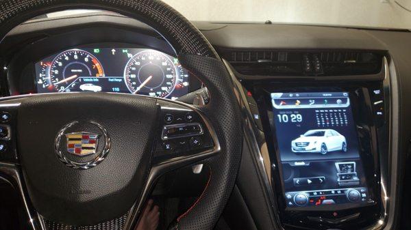 Upgraded Digital Cluster Display w/Carbon Fiber Steering Wheel