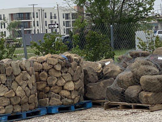 Pallets of stone