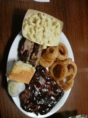 Rib combo Mac & cheese O-rings