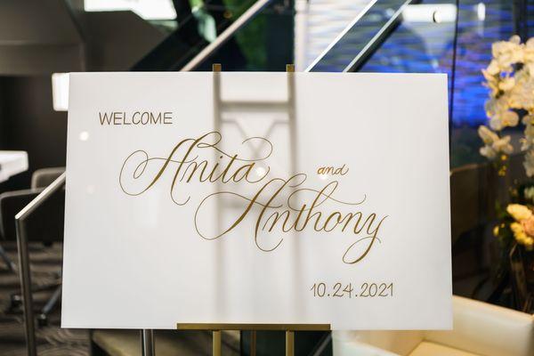 Wedding Welcome Acrylic Sign