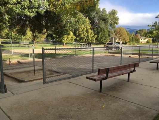 Horseshoe pits and seating