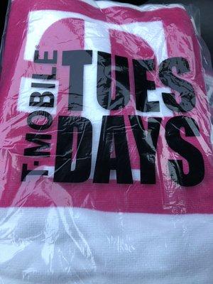 T-Mobile Tuesday FREE towel