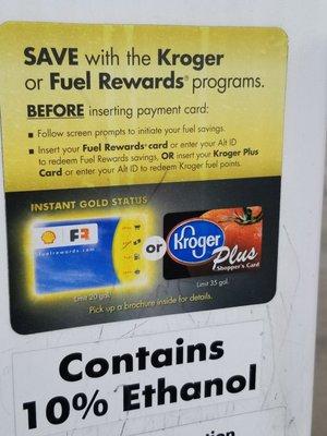 Use your kroger fuel rewards at shell stations!