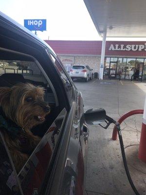 Gassin' up to hit the road