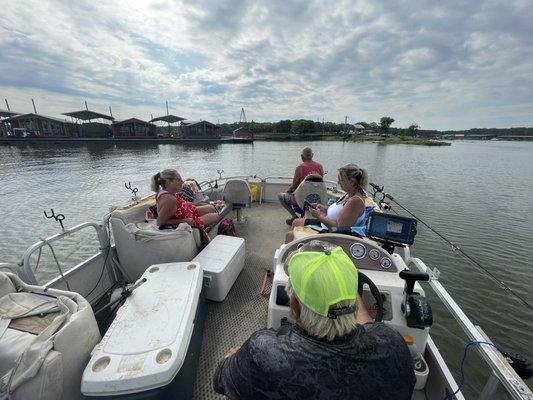 Aboard the Aquaholic Redneck fishing Tour guides.  We had a blast fishing