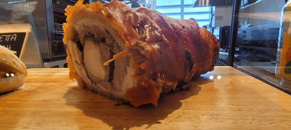 How the Porchetta looks before it us served