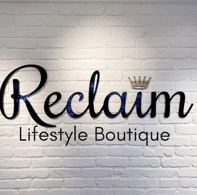 Reclaim Lifestyle Boutique featuring it's iconic crown, symbolizing how you feel after shopping or contacting Reclaim!