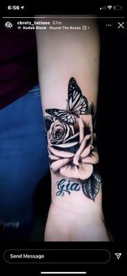 Butterfly  and Rose