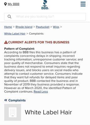 This company is a disaster in one photo this is the proof on the BBB web & the other is a convo via IG on how they spoke to me.