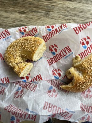 Toasted Sesame Seed Bagel with butter