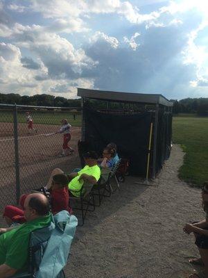 Covered dug outs