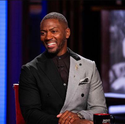 ESPN Analyst & Ex-NFL Athlete, Ryan Clark, wearing an Andre' Julius Custom Suit