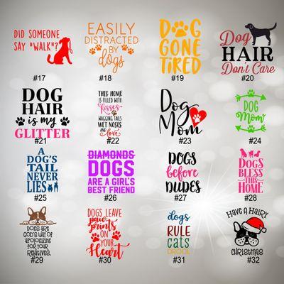 Custom dog quote stickers