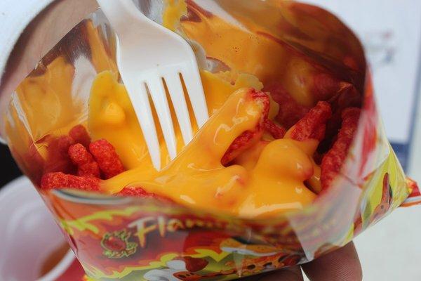 Hot Cheetos with cheese