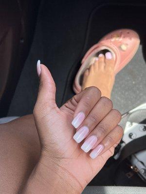 a full set & pedicure