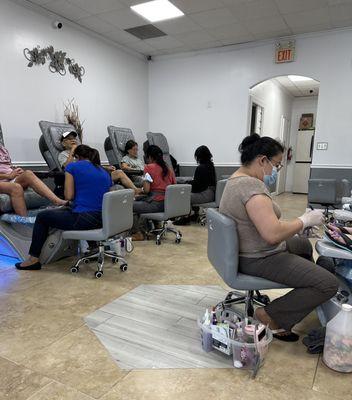 Mom & dad's 1st pedicure...& they loved it!!!