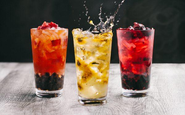 Fruit Teas: Fusion Fruit, Flower Bomb, Acai Breeze