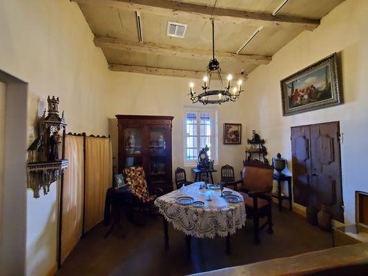 Example of dining room inside museum