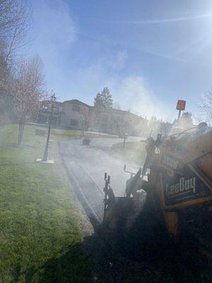 Installing asphalt driveway