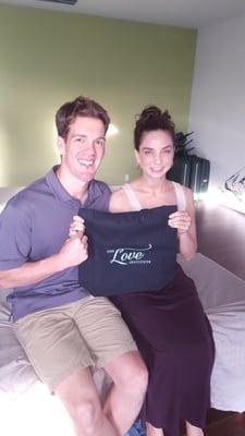 Another happy demo couple at The Love Institute. Be sure to ask for the demo for massage from the instructor AND your partner!