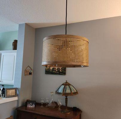 Installed a light fixture.