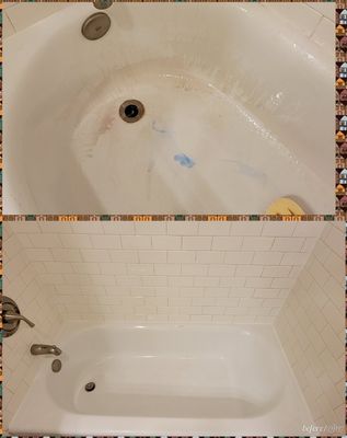 Bath tub Before and After.