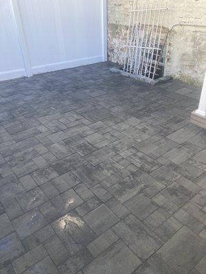 Paved patio