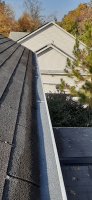 Rear gutter installation.