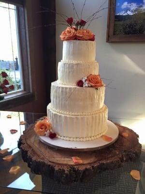 My beautiful wedding cake by Connie!!