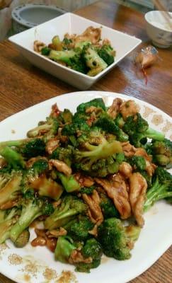 Chicken broccoli before (2 large orders)