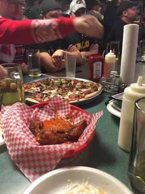 Wings + Supreme Pizza