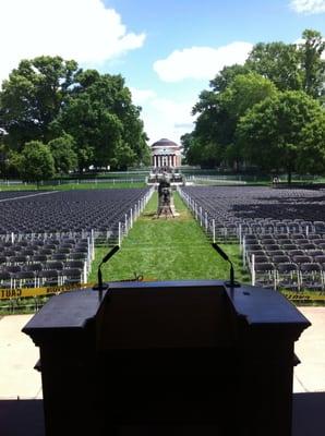 Running sound for UVa Graduation