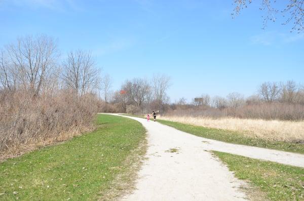 Crushed gravel trails.