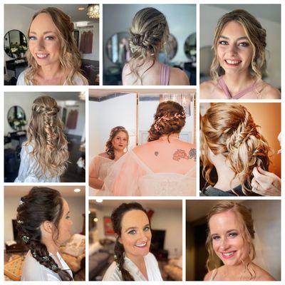 Boho natural brides hair and makeup