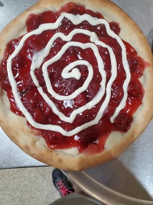 Dessert pizza