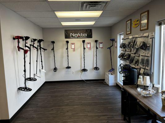 Nokta and XP Detectors in our Knoxville, TN Showroom.