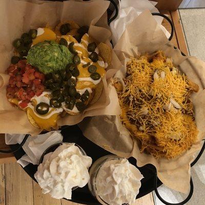 Loaded Nachos and Chili Cheese Fries