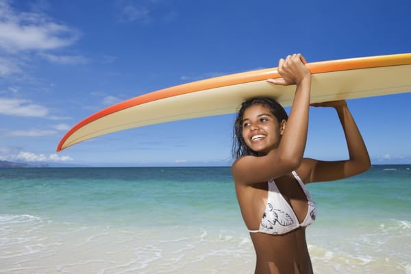 Surfer on the beach