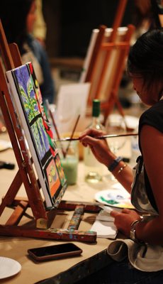 Sip and Paint Night!  #nimbusarts #sipandpaint #wine #napavalley #sthelena