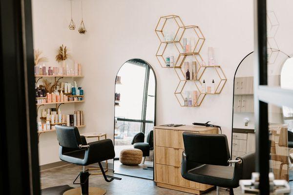 We cannot wait for you to come spend the day with us at our beautiful laid-back luxe salon in Carmel Commons, Charlotte NC.