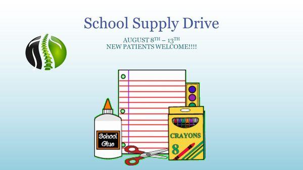 New Patient Free Exam and X-ray.
Bring 10 school supply items and receive initial visit free, exam and x-rays. Not applicable with all insu