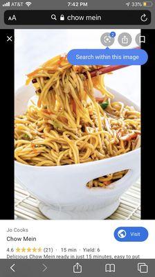 Every image I search it shows noodles.