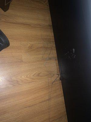 Scratched up floor