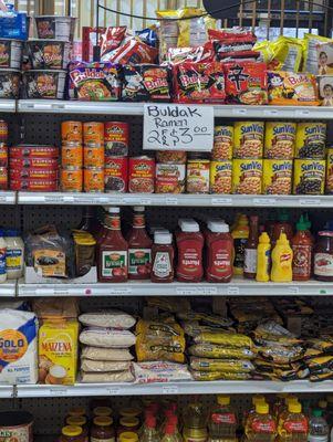 Ramen noodles and menudo on sale!